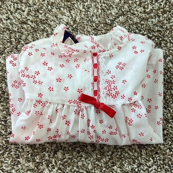 Vintage New York Kids 24M red Floral Ruffle Holiday Dress - Picture 15 of 15
